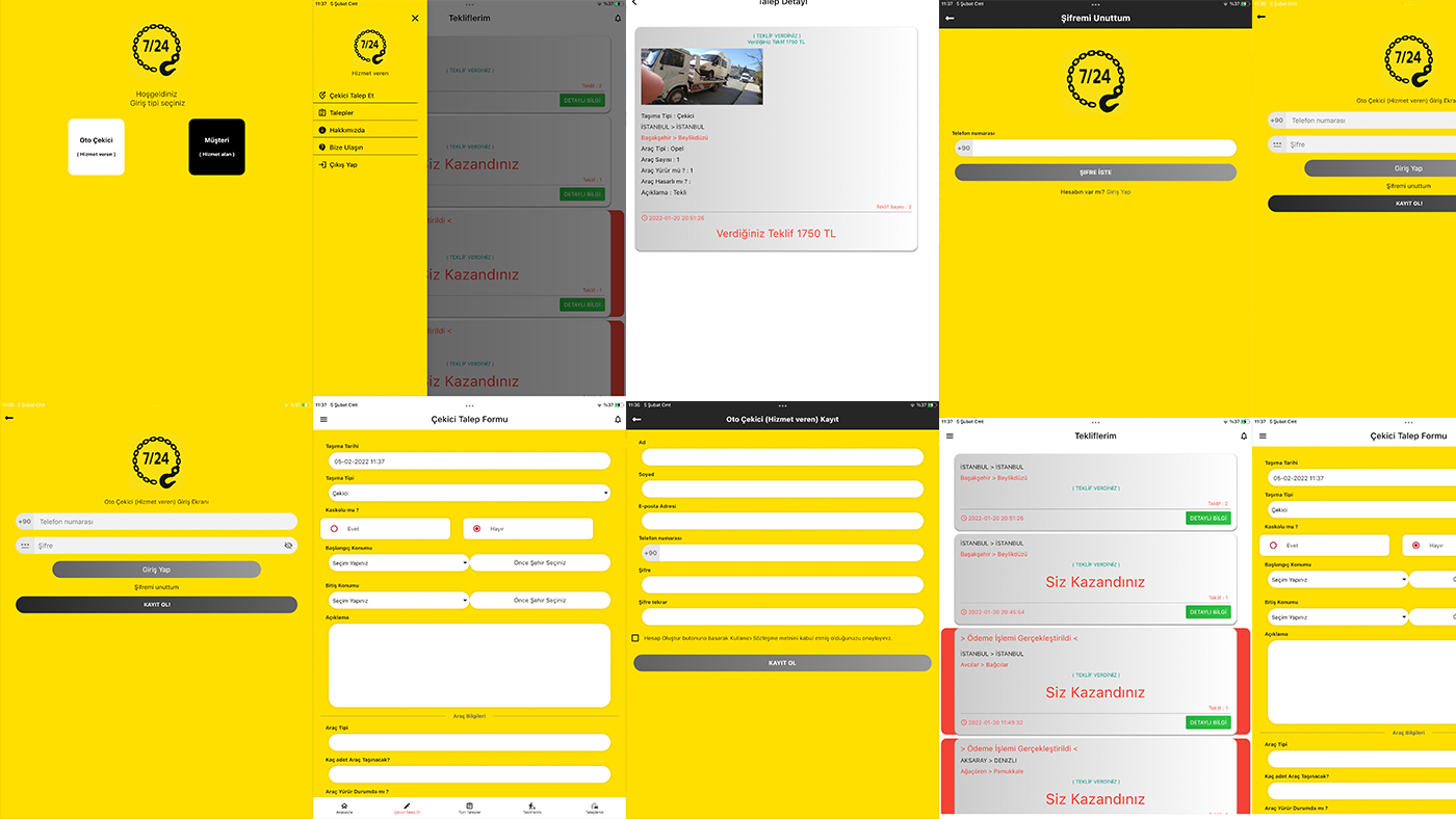 Mobile application and admin that brings together the carrie